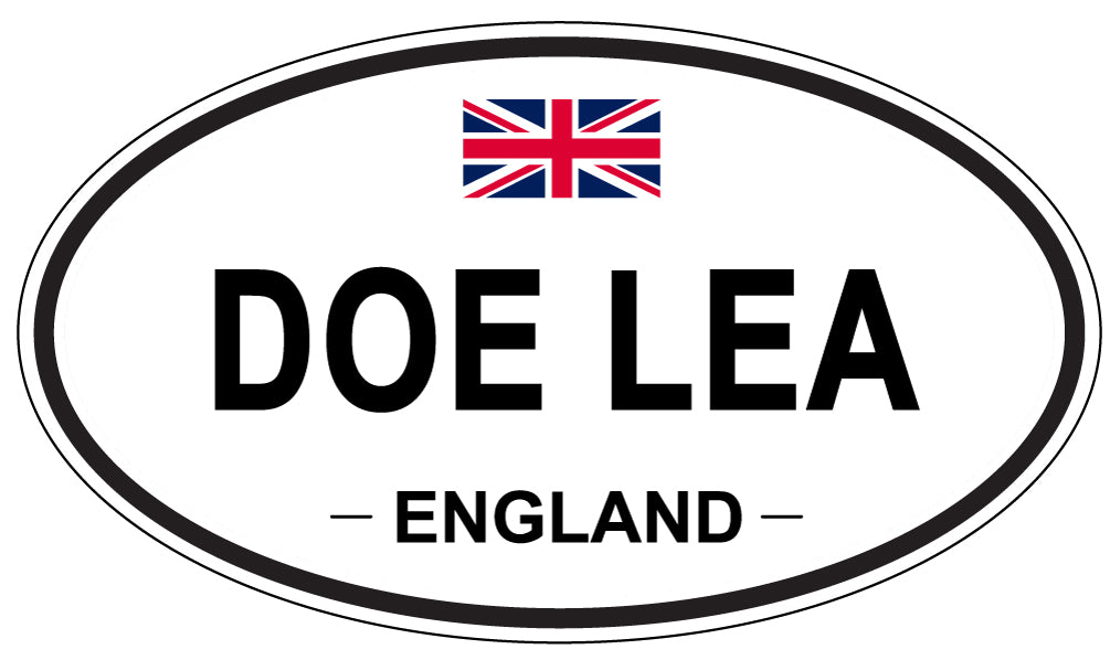 DOE LEA, England - Oval Magnet