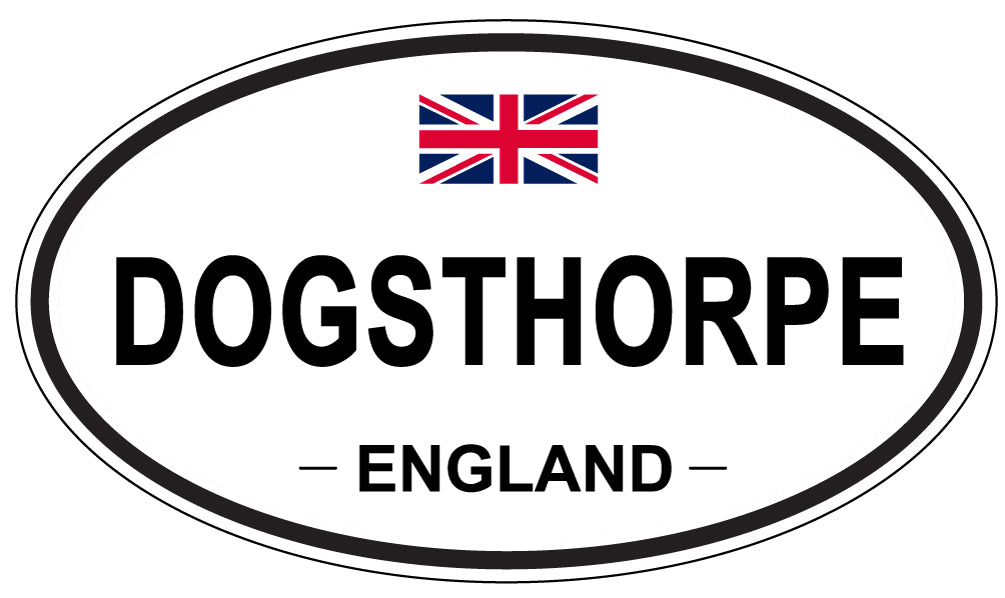 DOGSTHORPE, ENGLAND - Oval Sticker
