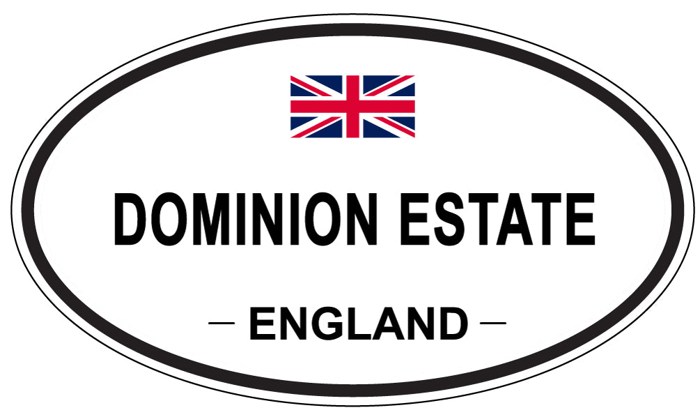 DOMINION ESTATE, ENGLAND - Oval Sticker