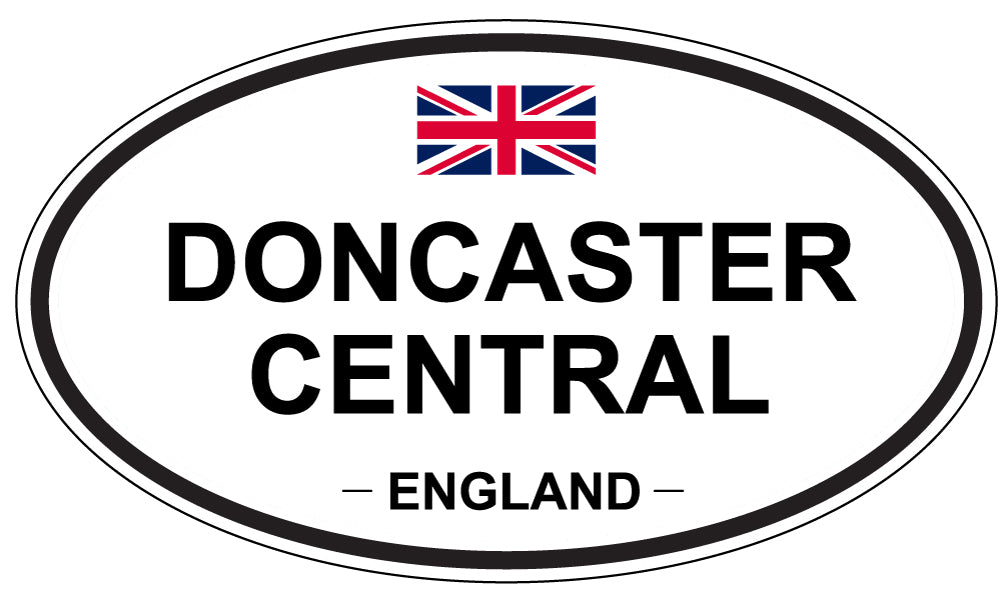 DONCASTER CENTRAL, ENGLAND - Oval Sticker