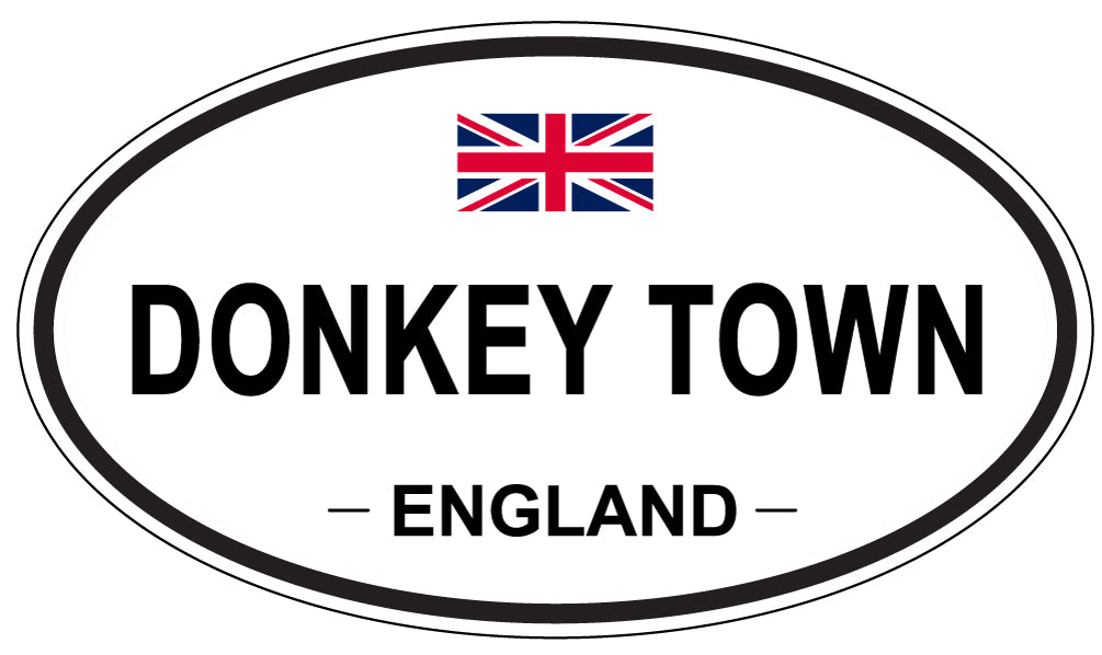 DONKEY TOWN, England - Oval Magnet