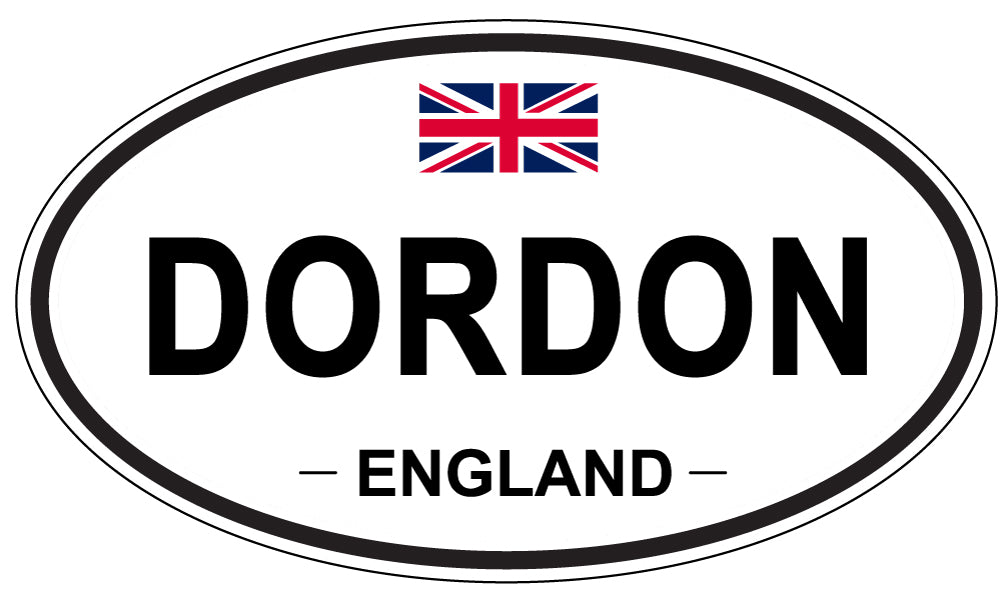 DORDON, ENGLAND - Oval Sticker