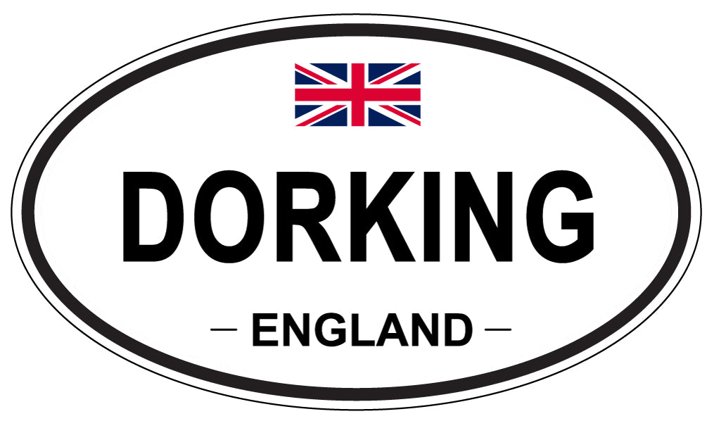 DORKING, ENGLAND - Oval Sticker