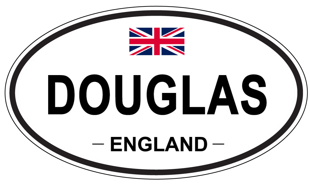 DOUGLAS, ENGLAND - Oval Sticker