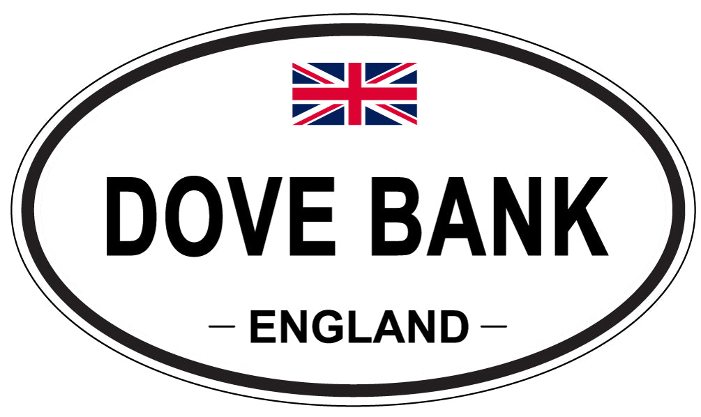 DOVE BANK, ENGLAND - Oval Sticker