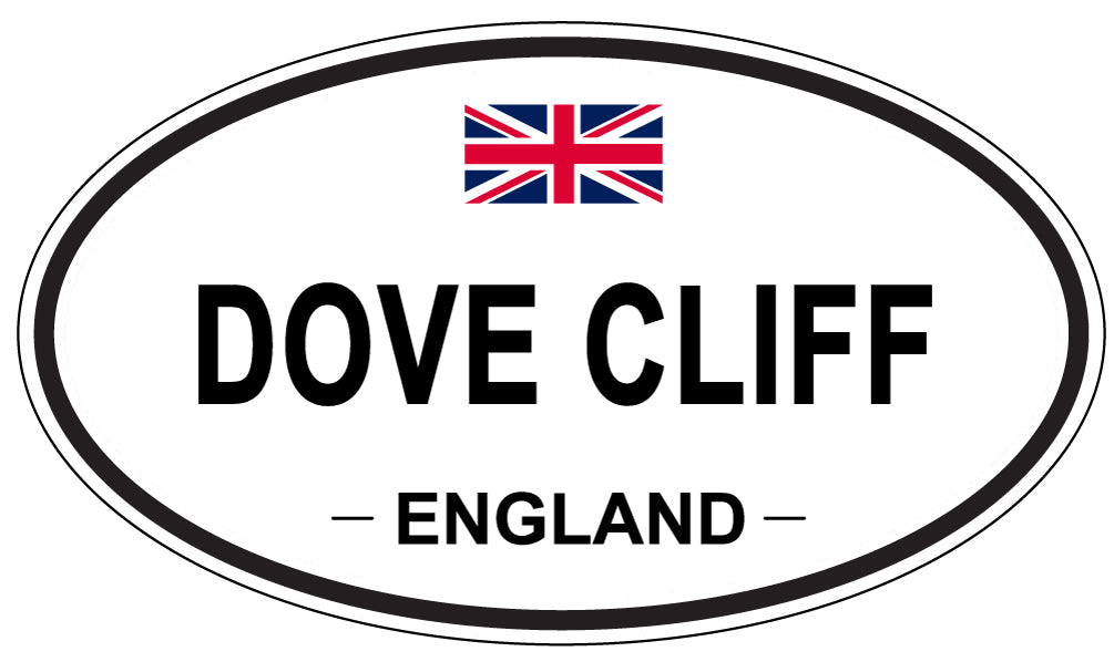 DOVE CLIFF, England - Oval Magnet
