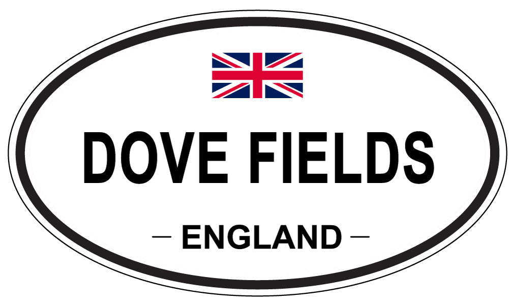 DOVE FIELDS, ENGLAND - Oval Sticker