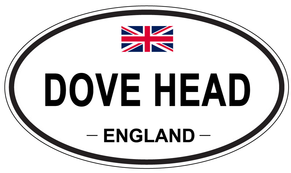 DOVE HEAD, ENGLAND - Oval Sticker