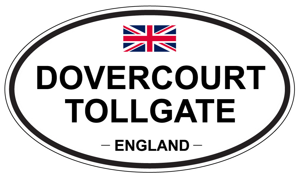 DOVERCOURT TOLLGATE, ENGLAND - Oval Sticker