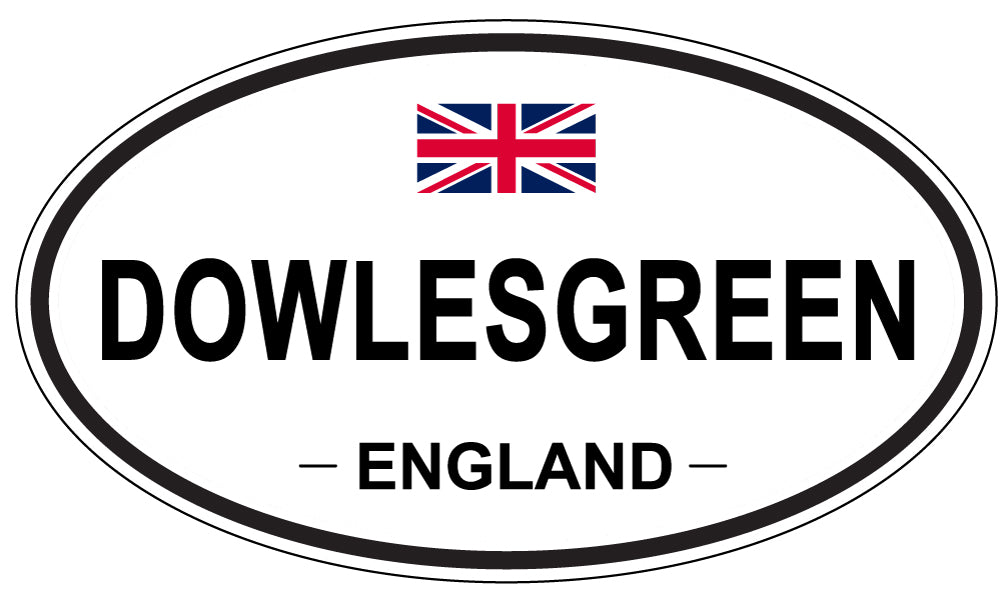 DOWLESGREEN, ENGLAND - Oval Sticker