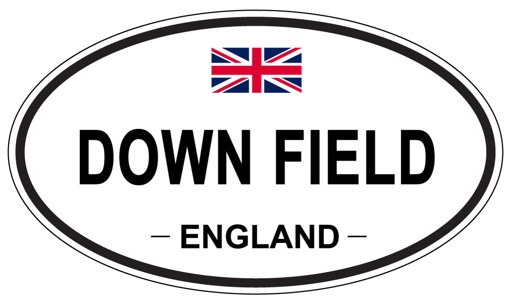 DOWN FIELD, England - Oval Magnet