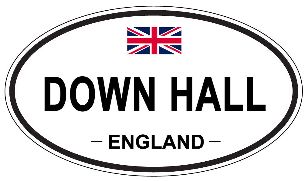 DOWN HALL, ENGLAND - Oval Sticker
