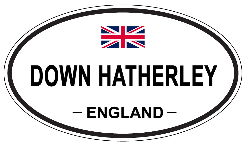 DOWN HATHERLEY, ENGLAND - Oval Sticker