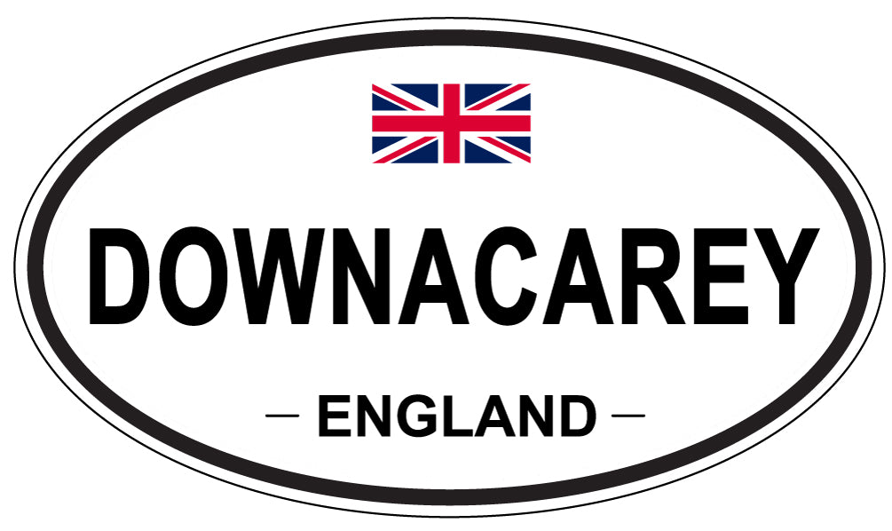 DOWNACAREY, ENGLAND - Oval Sticker