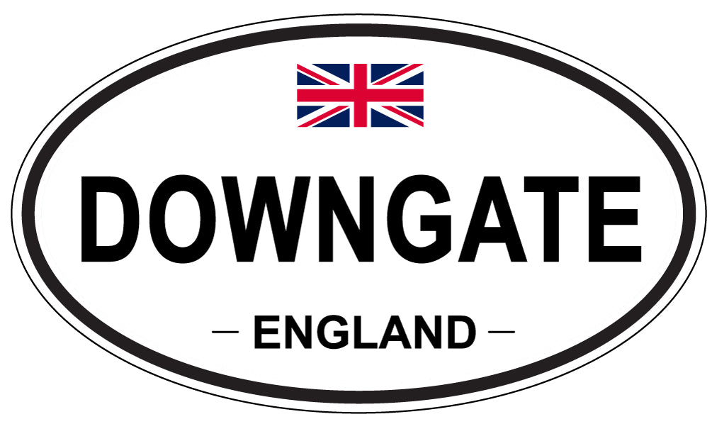 DOWNGATE, ENGLAND - Oval Sticker