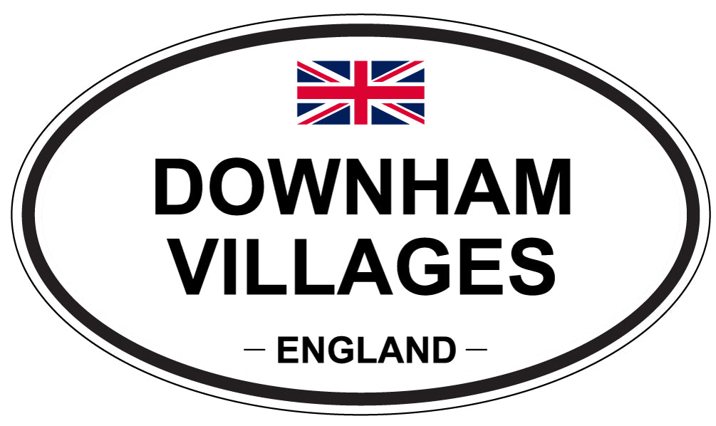 DOWNHAM VILLAGES, England - Oval Magnet