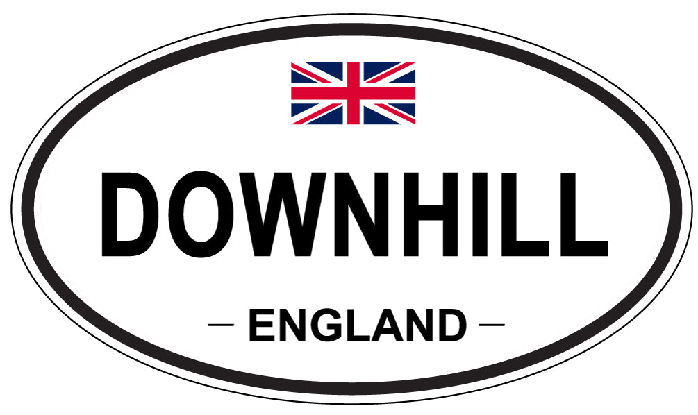 DOWNHILL, ENGLAND - Oval Sticker