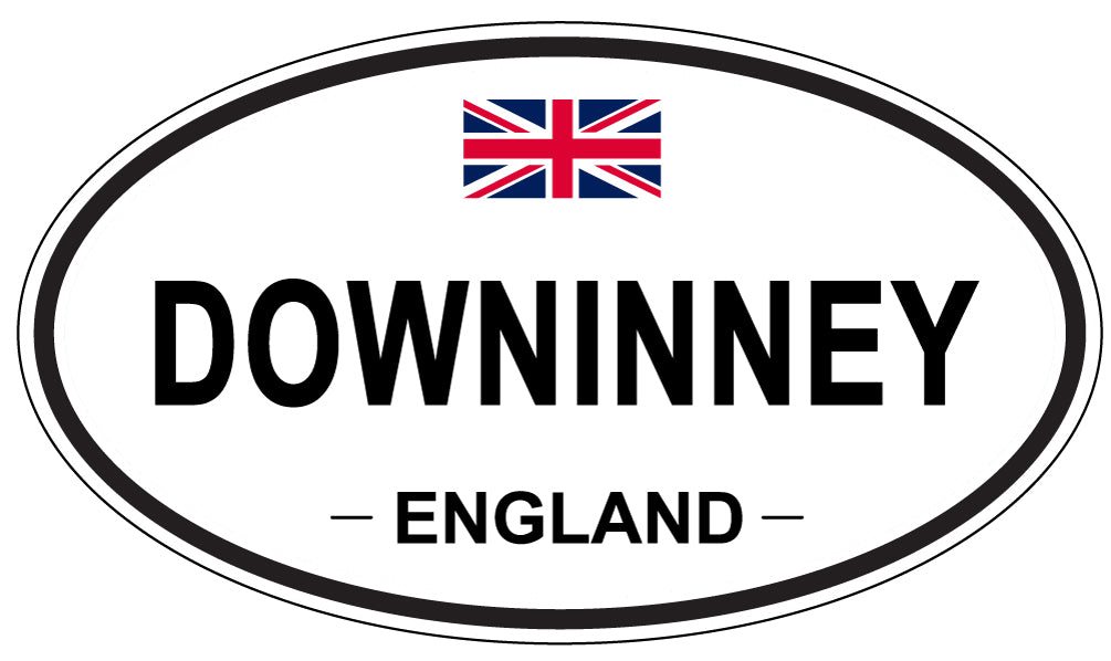 DOWNINNEY, ENGLAND - Oval Sticker