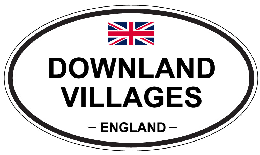 DOWNLAND VILLAGES, ENGLAND - Oval Sticker