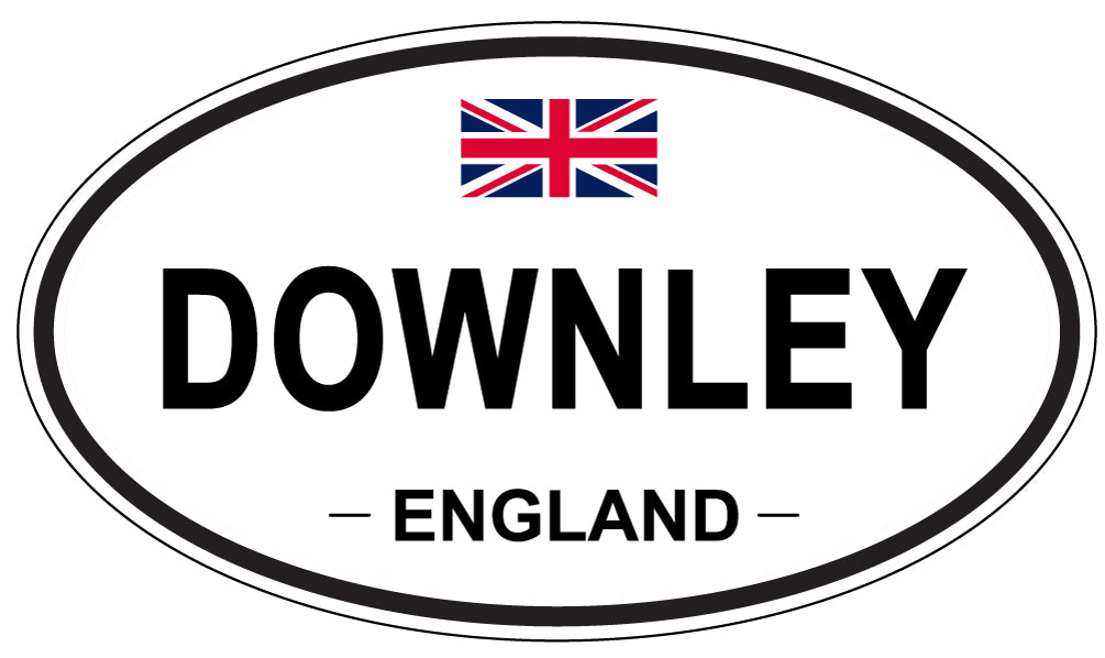 DOWNLEY, ENGLAND - Oval Sticker