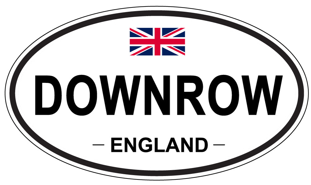 DOWNROW, ENGLAND - Oval Sticker