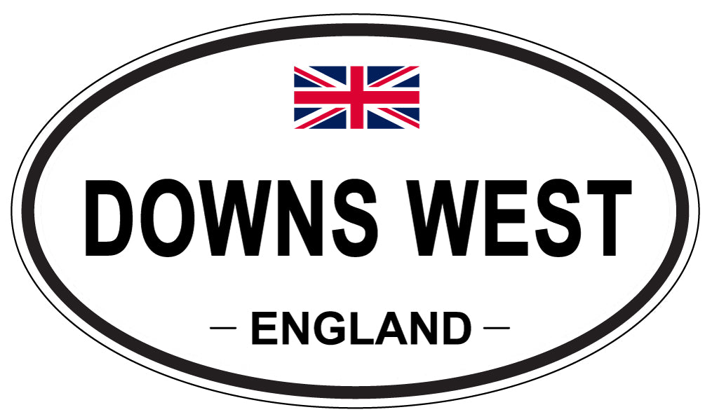DOWNS WEST, ENGLAND - Oval Sticker