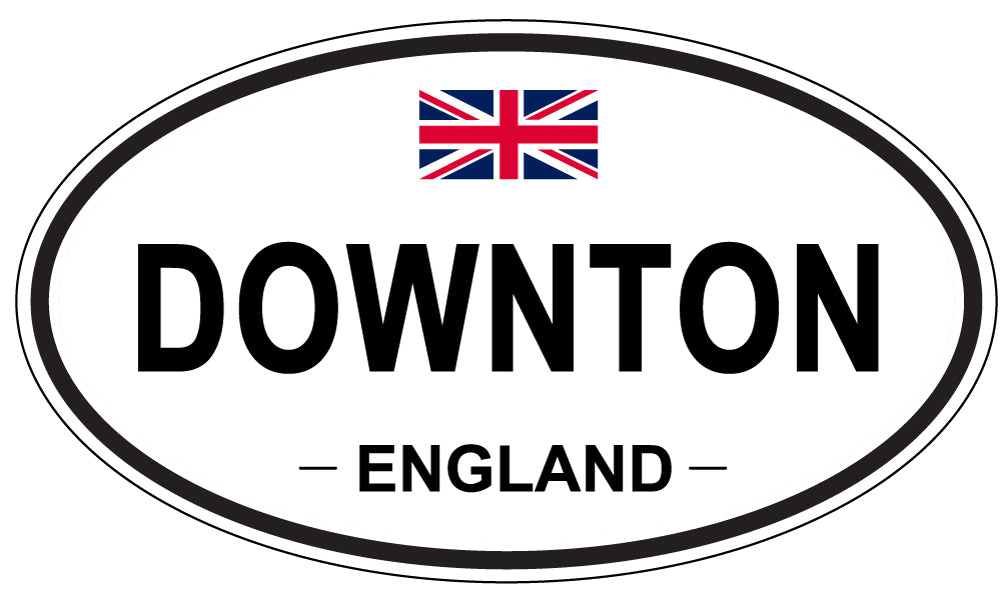 DOWNTON, ENGLAND - Oval Sticker