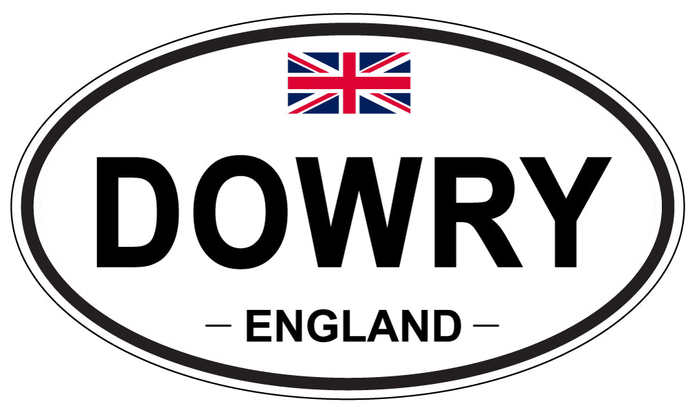 DOWRY, England - Oval Magnet
