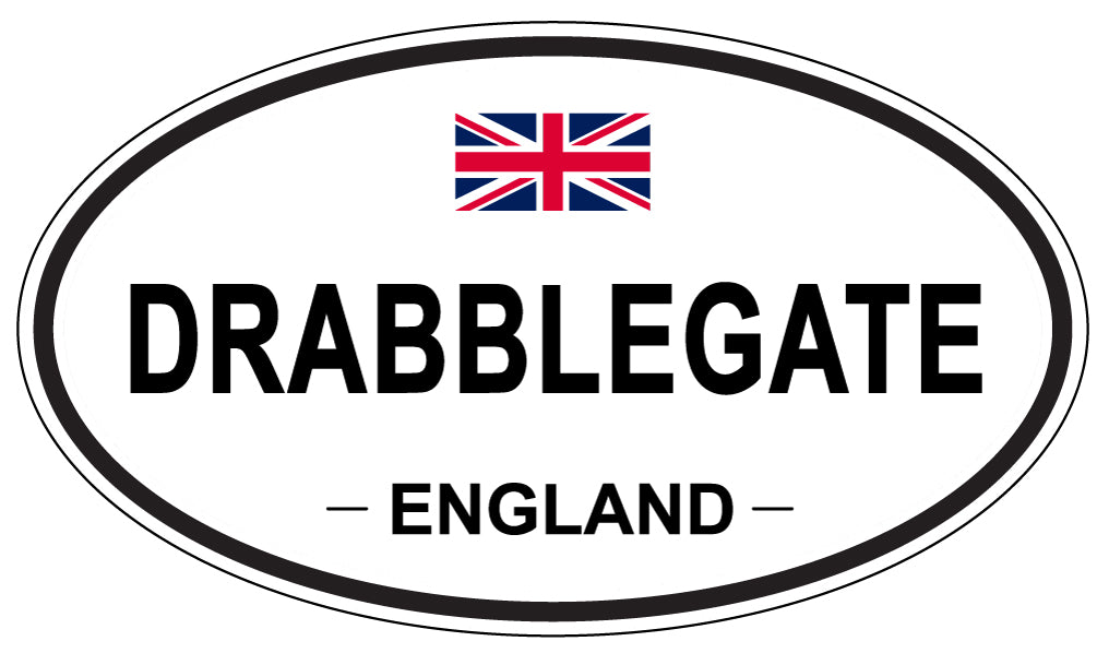 DRABBLEGATE, ENGLAND - Oval Sticker