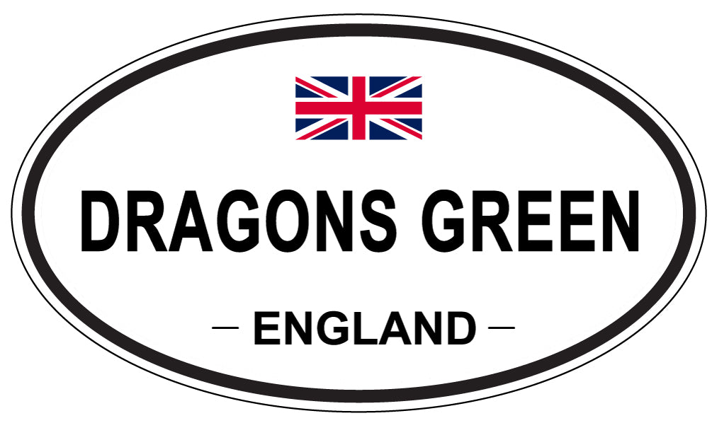 DRAGONS GREEN, ENGLAND - Oval Sticker