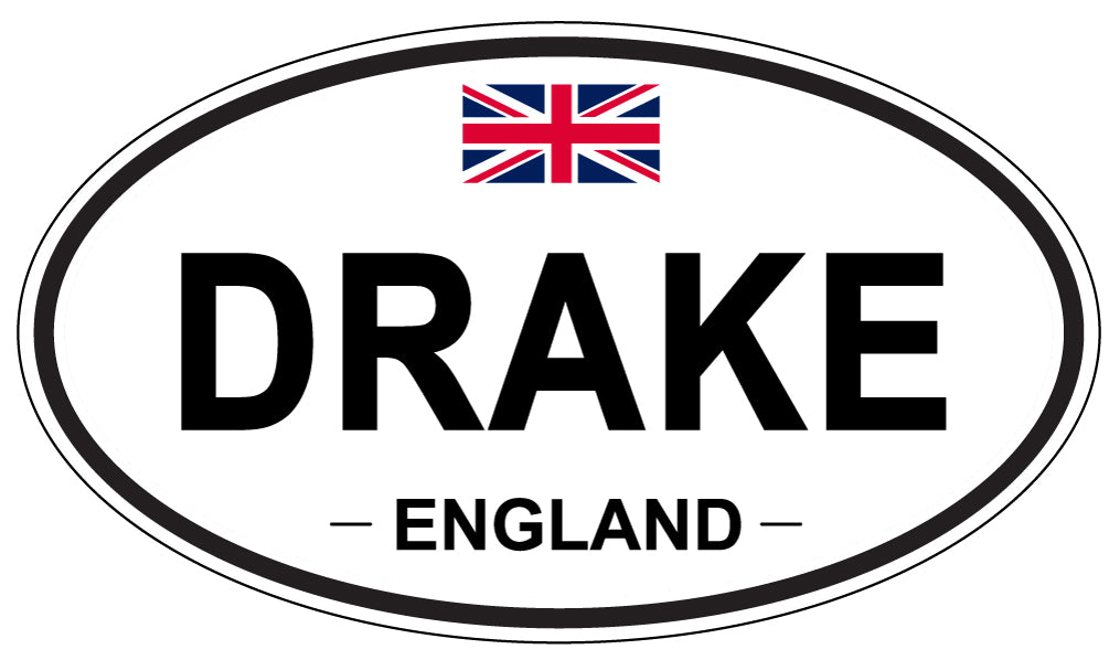 DRAKE, ENGLAND - Oval Sticker