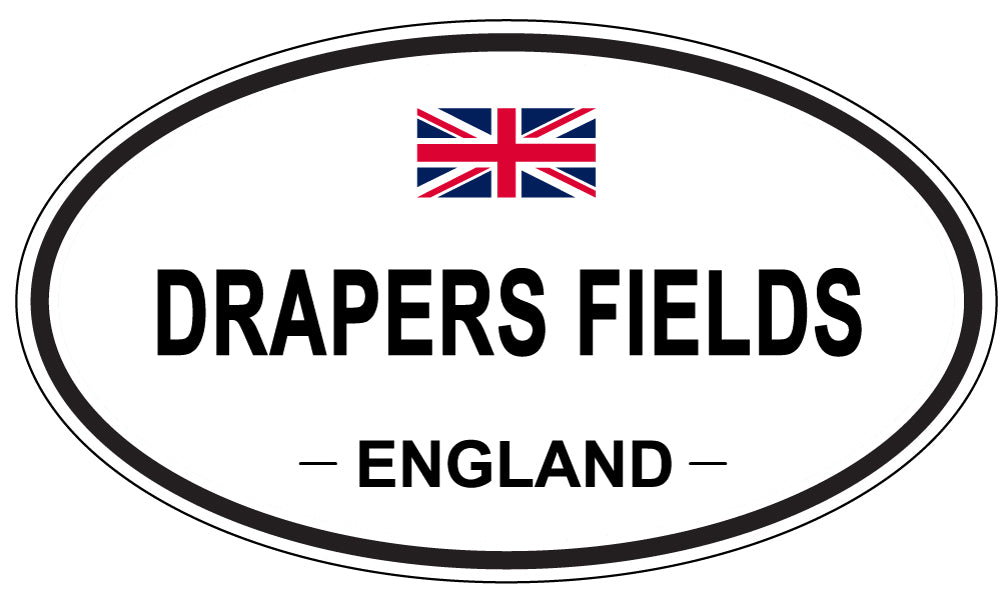 DRAPERS FIELDS, ENGLAND - Oval Sticker