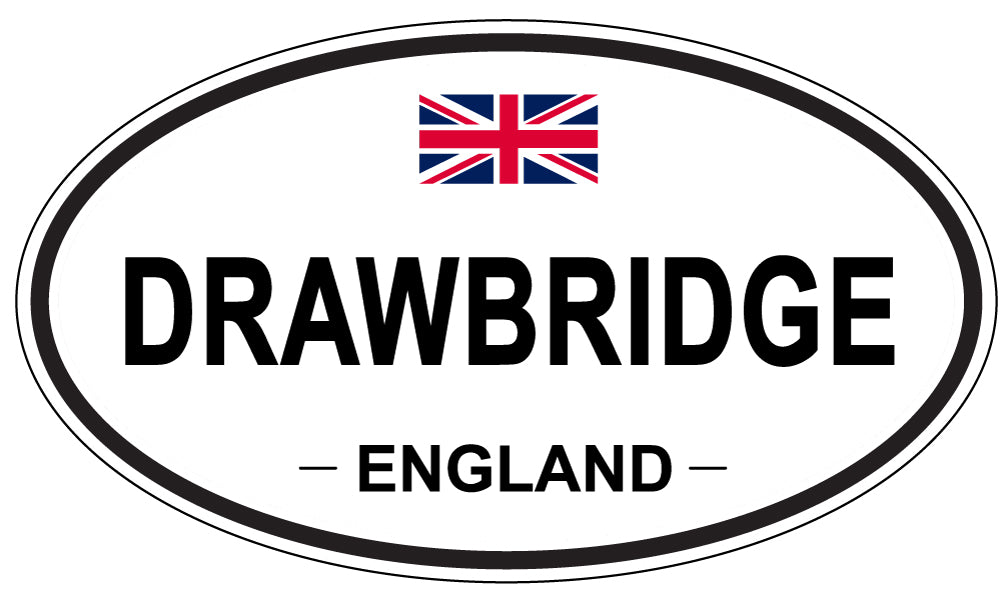 DRAWBRIDGE, ENGLAND - Oval Sticker