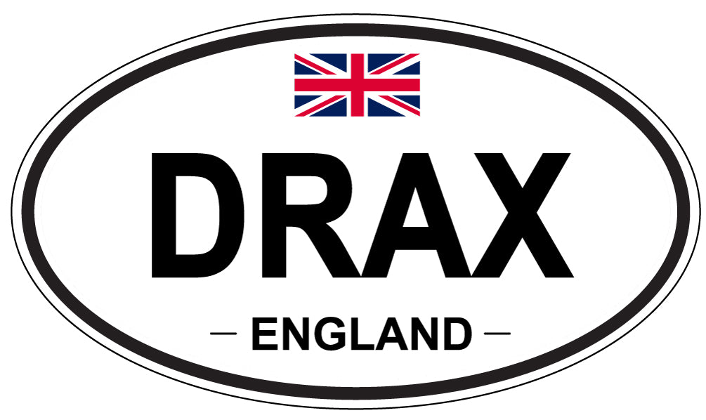 DRAX, ENGLAND - Oval Sticker