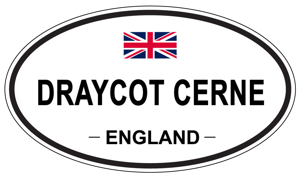 DRAYCOT CERNE, ENGLAND - Oval Sticker