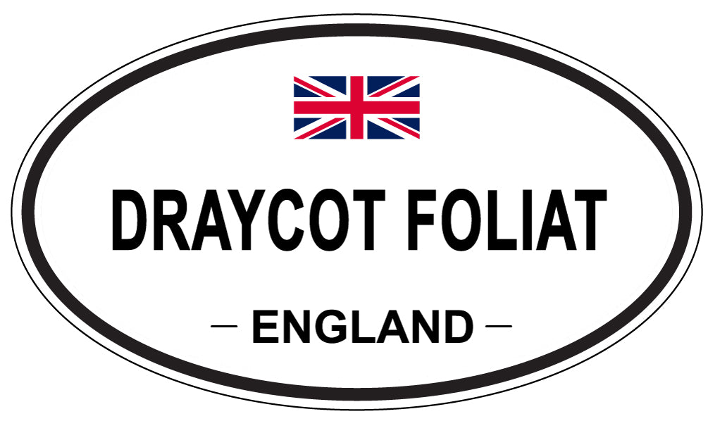 DRAYCOT FOLIAT, ENGLAND - Oval Sticker