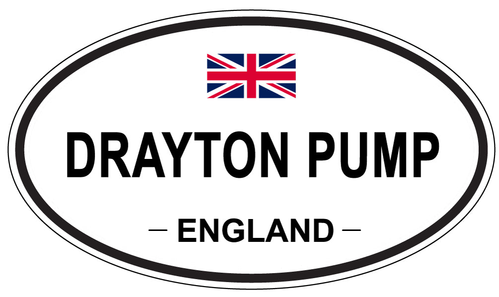 DRAYTON PUMP, ENGLAND - Oval Sticker