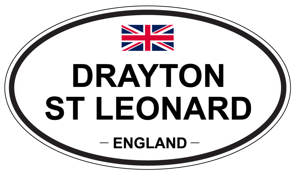 DRAYTON ST LEONARD, ENGLAND - Oval Sticker