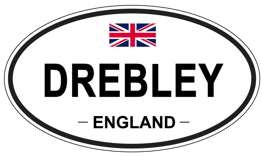 DREBLEY, ENGLAND - Oval Sticker