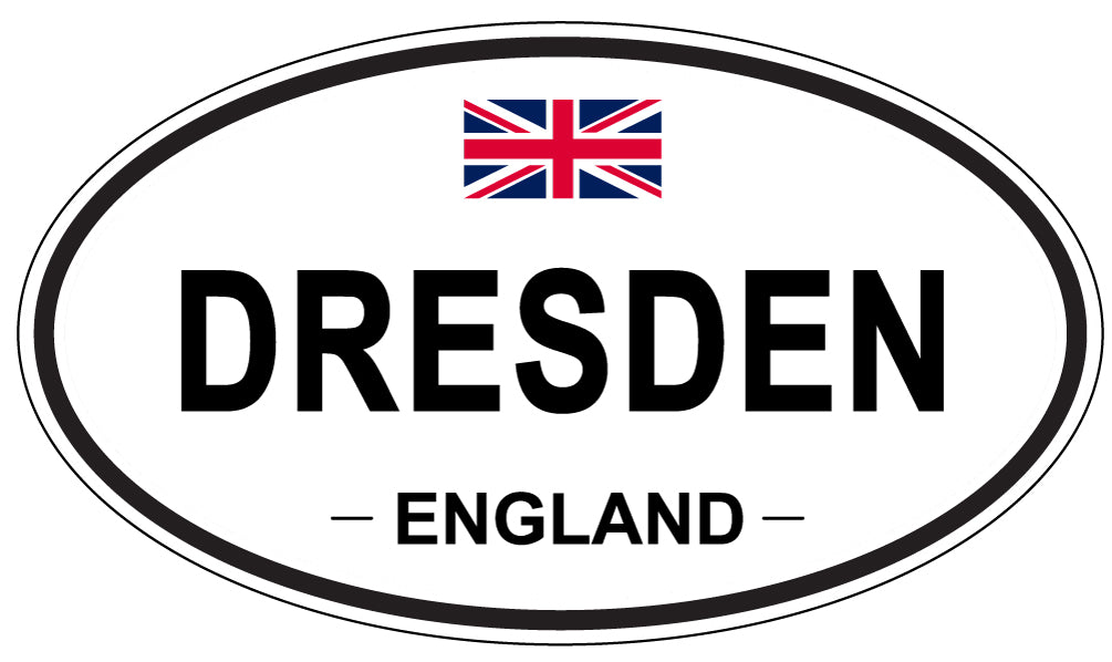 DRESDEN, ENGLAND - Oval Sticker