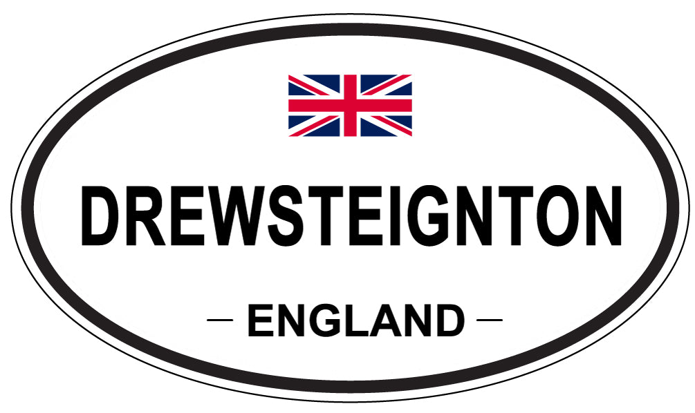 DREWSTEIGNTON, ENGLAND - Oval Sticker