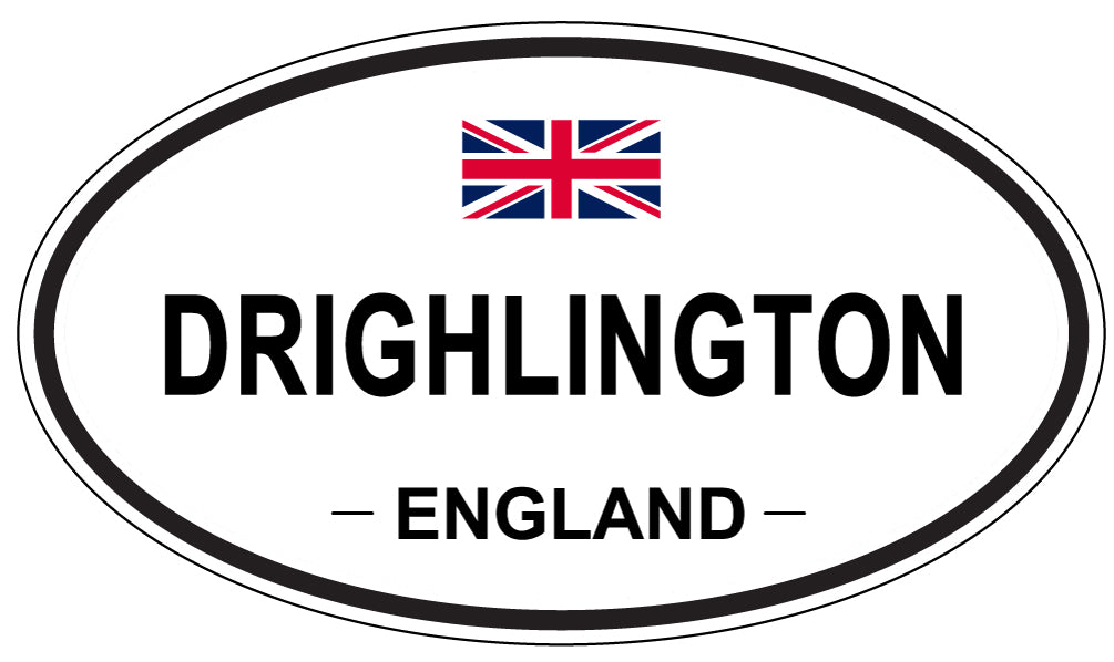 DRIGHLINGTON, ENGLAND - Oval Sticker