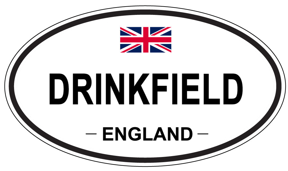 DRINKFIELD, ENGLAND - Oval Sticker