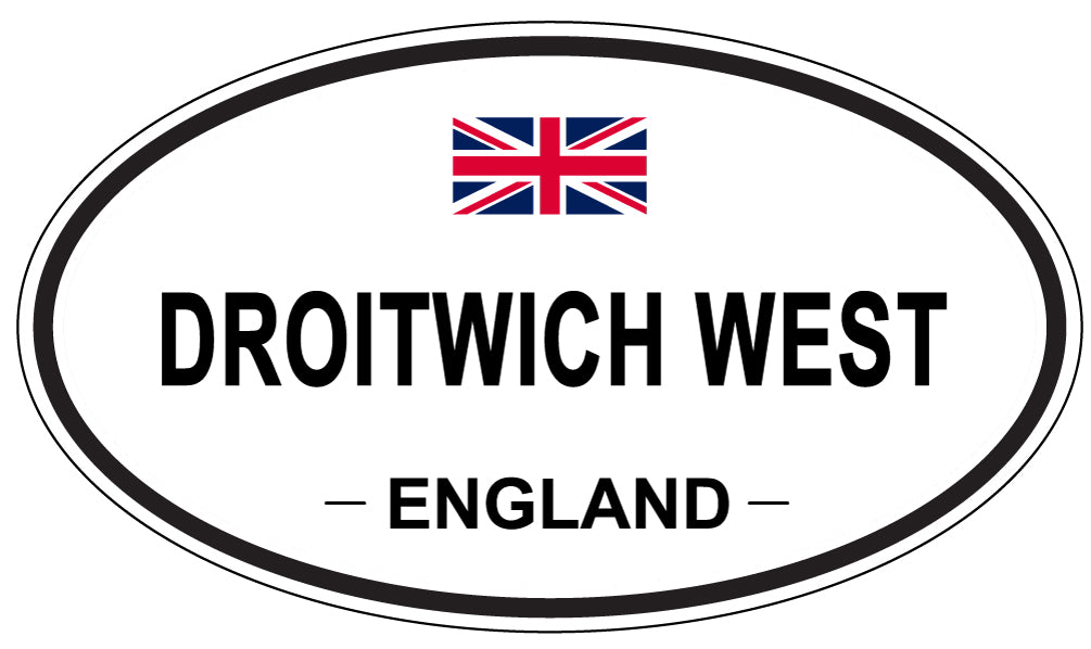 DROITWICH WEST, ENGLAND - Oval Sticker