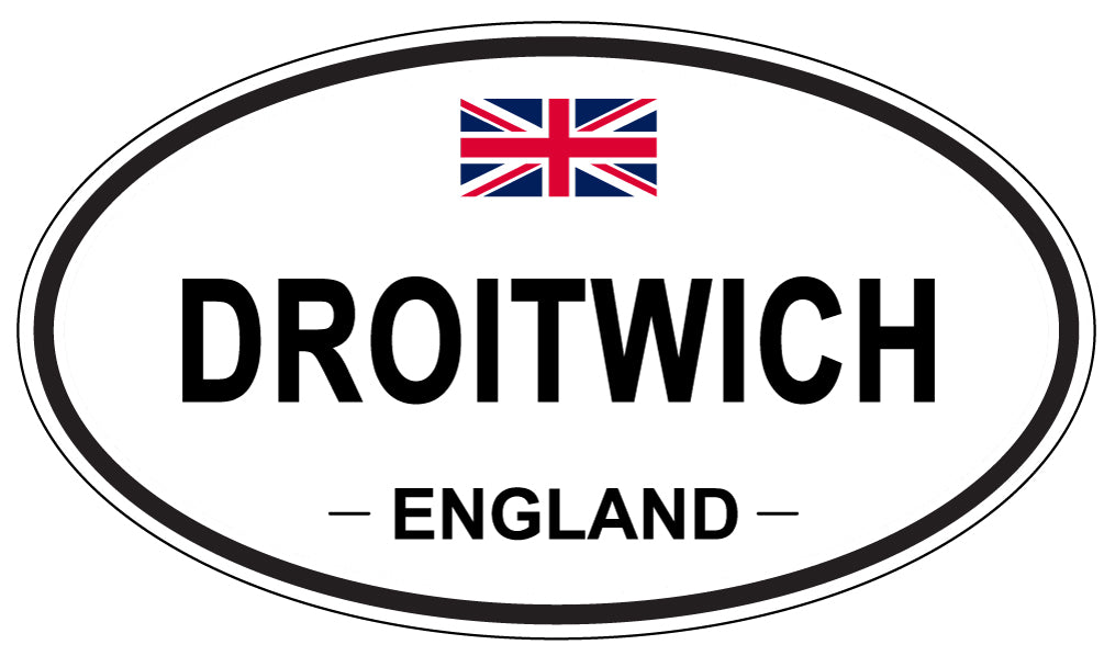 DROITWICH, ENGLAND - Oval Sticker