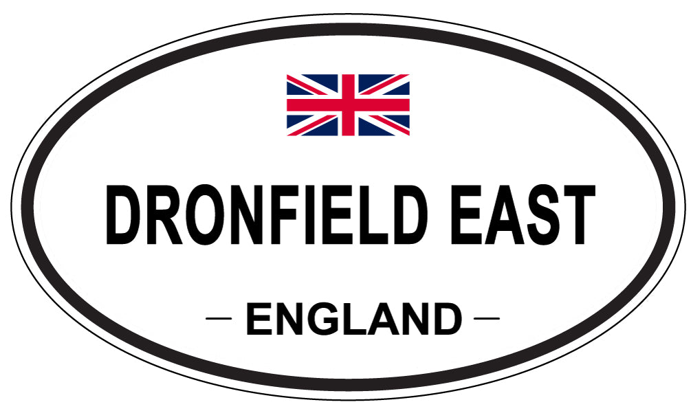 DRONFIELD EAST, ENGLAND - Oval Sticker