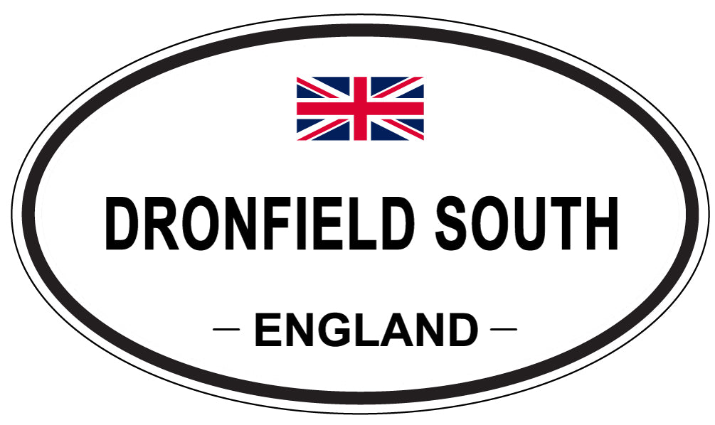 DRONFIELD SOUTH, ENGLAND - Oval Sticker