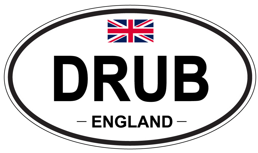 DRUB, ENGLAND - Oval Sticker