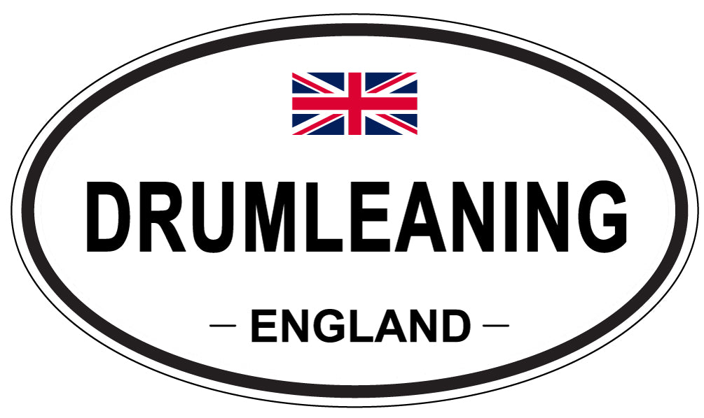 DRUMLEANING, England - Oval Magnet