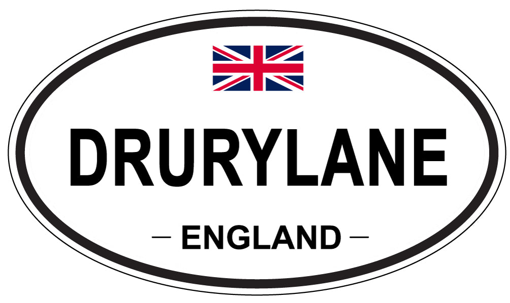 DRURYLANE, ENGLAND - Oval Sticker